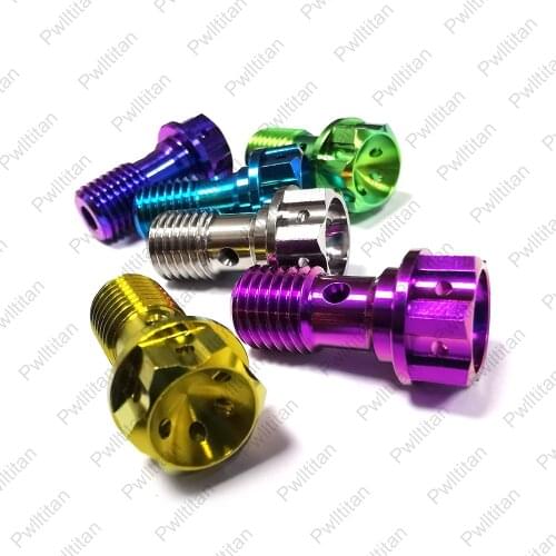 Titanium Bolts M10 1.0 1.25 MM Pitch Motorcycle Calipers Oil Release Banjo Screws for Brake Line Gr5