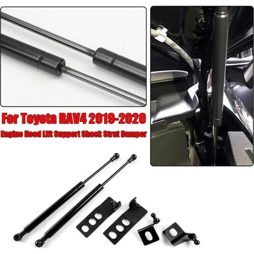 1 Pair Car Styling Hood Cover Hydraulic Rod Gas Strut Telescopic Rod Engine Cover Lift Support For Toyota RAV4 2019 2020