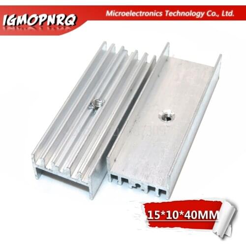 10pcs Aluminum Heatsink Radiator 15*10*40mm Transistor With hjxrhgal For Transistors TO-220 TO220 white