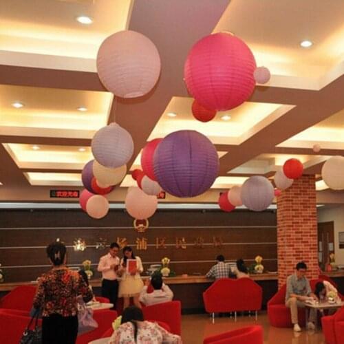 100 Pcs/lot Fashion Chinese Paper Lantern Hanging Ball for Xmas Wedding Birthday Party Room Decoration Free Shipping
