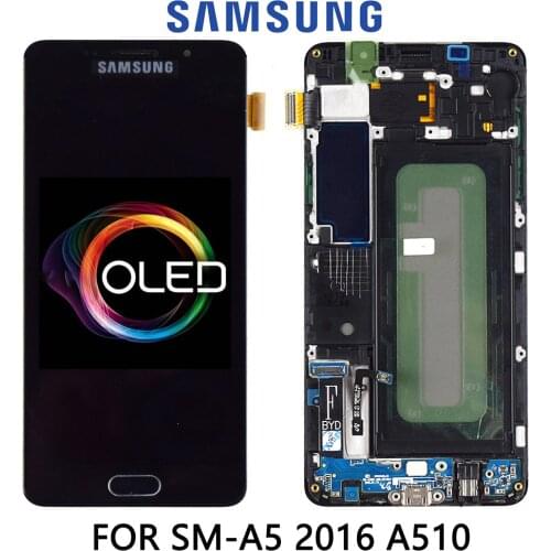 100% Test Super AMOLED LCD for Samsung Galaxy A5 2016 A510F A510M A510FD A5100 A510Y LCD Display Touch Screen Digitizer Assembly