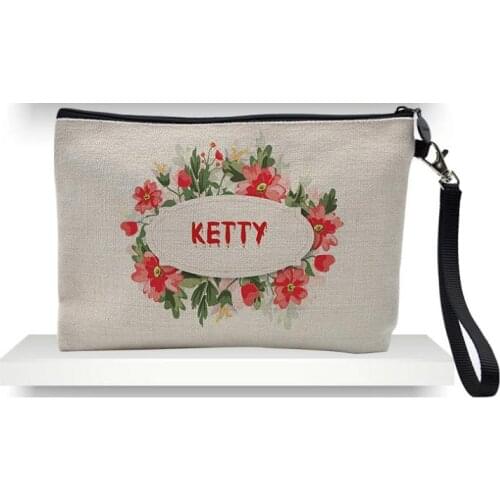 120pcs 25cmx16cm Sublimation Linen cosmetic bags DIY women blank plain zipper makeup bag phone clutch bag SN3795