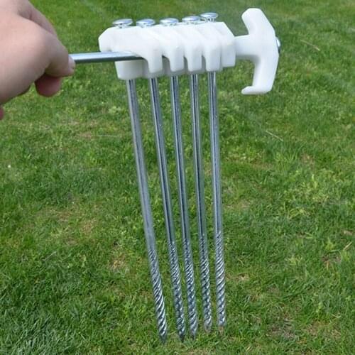 2/4/8 PCS Ultralight Camping Tent Pegs 25Cm Florescent Long Screw Thread Tent Stakes Steel Tent Nails Outdoor Tent Accessories