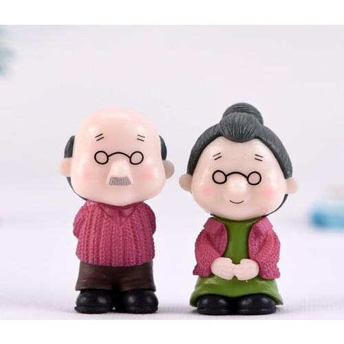 2 Pcs Micro-landscape Bonsai Multi-meat Cake Ornaments Plastic Craft Ornaments for Grandparents and Parents-in-law