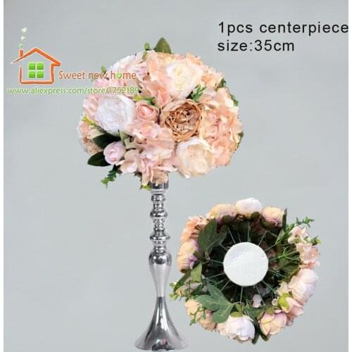 35cm Artificial Flower Table Centerpieces Wedding Road Lead Artificial Flowers Ring Decorative DIY