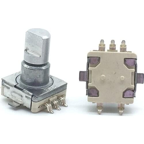 5pcs /lot Rotary Encoder Switch EC11 With Push Switch 30 Position 5pin SMD Type Handle Length 12.5mm Half Shaft