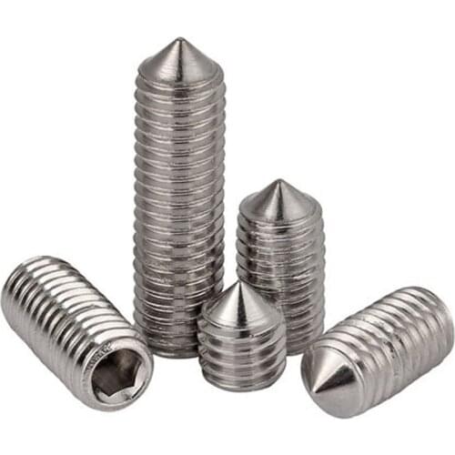 5pcs M6 Tip set screw Machine meter Stainless steel 304 Headless screws Top wire 6mm-45mm Length