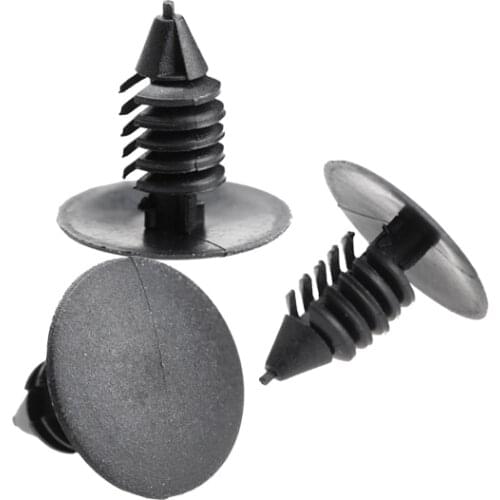 50Pcs 8mm Hole Plastic Bumper Shield Retainer Fasteners Fender Clips Rivets For GM Ford Chrysler