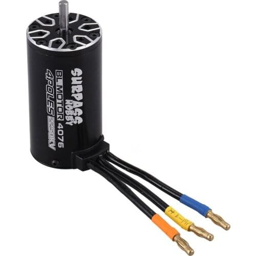SURPASS HOBBY 4076 2250KV 4 Poles Sensorless Brushless Motor for 1/8 RC Truck Car Parts