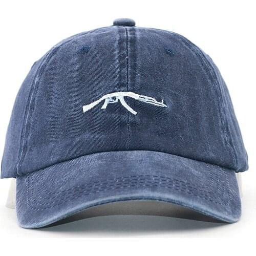 No Gun embroidery fashion baseball cap 100% cotton washed soft hip hop dad hats men women curved sports hat wholesale