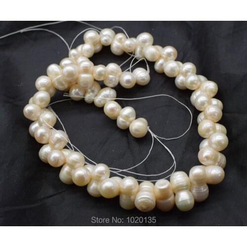 Loose beads freshwater pearl white shape 8*15mm nature 15" for making jewelry necklace FPPJ wholesale