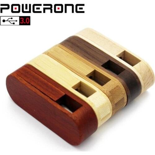 POWERONE USB 3.0 wooden portable Wood USB Flash DISK pendrive 4GB 8GB 16G 32GB 64GB Memory card LOGO customer wedding gift