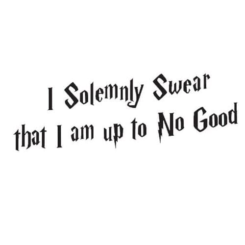 DHDL!Wall Sticker Decal Quote I Solemnly Swear I'm Up to No Good