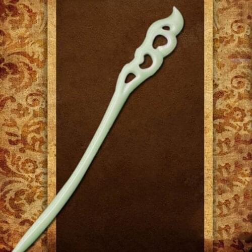 Vintage Ceramics Hairpin Chinese Style Hair Sticks Pins Ethnic Flower Hair Fork Clips Headwear Wedding Hair Jewelry Accessories