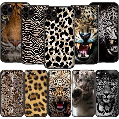 T67 Fashion Tiger Leopard Pattern Silicone Soft Case for iPhone 12 Mini 11 Pro XS Max XR X 8 7 6 6S Plus 5 5S SE 2020