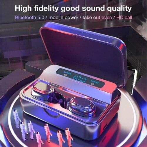 TWS Fingerprint Touch Bluetooth Earphones HD Stereo Wireless Headphones Noise Cancelling Gaming Headset Bluetooth Earbuds