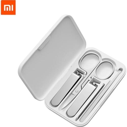 New 5pcs Xiaomi Mijia Stainless Steel Nail Clippers Set Trimmer Pedicure Care Clippers Earpick Nail File Beauty Tools gift