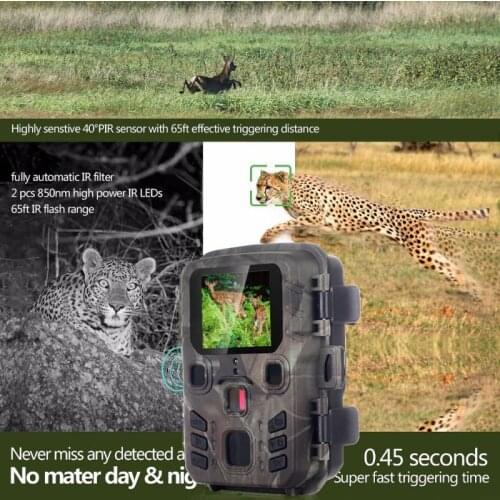 Hunting Wild Trail Camera 20MP 1080P Outdoor Wildlife Cameras Scouting Surveillance Mini301 Night Vision Photo Traps Tracking