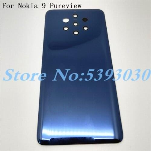 Original Rear Housing 5.99 inches For Nokia 9 Pureview Glass Battery Cover Back Case Door With Logo