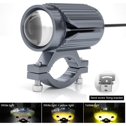 2000LM 6200K Motocycle Headlights 15W White Yellow Spotlight LED Auxiliary Fog Light IPX7 Driving Lamp Motorcycle Accessories