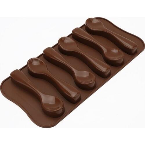 Food Grade Silicone Chocolate Mold Manual DIY Small Spoon Model High Temperature Cake Decoration Baking Mold