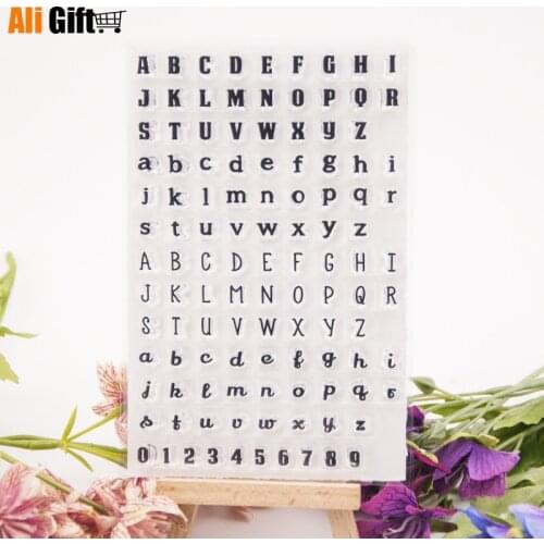 1 Pcs Transparent Rubber Stamp English Alphabet Series Silicone Seal Album Decorative Stamp Paper DIY Scrapbook Stationery Toys