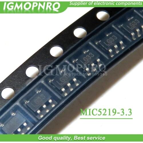10PCS free shipping MIC5219-3.3BM5 MIC5219-3.3YM5 MIC5219 LG33 SOT23-5 LOD regulator 100% new original quality assurance