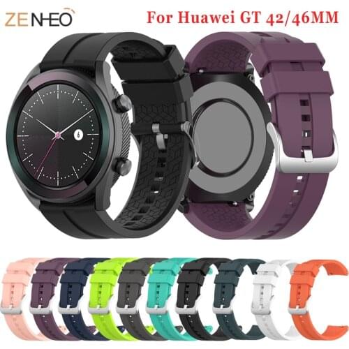 22mm Silicone sport watch band strap For Huawei watch GT 2 46mm smartwatch Replacement wristband For Huawei watch GT 42mm 46mm