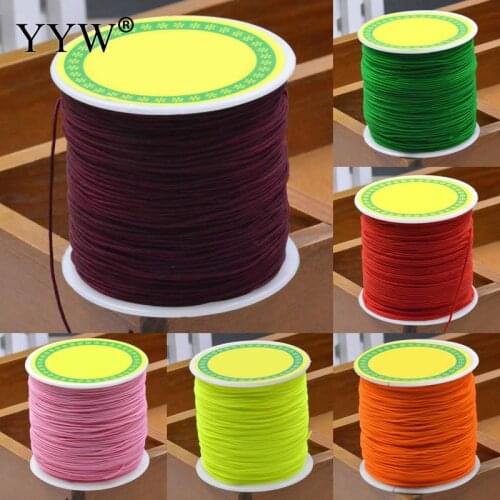 YYW 100m/Spool 0.8mm Cord Silk Thread Diy Jewelry Accessories Chinese Knot Macrame Rope Thread Wire Bracelet Beading Wire Cords