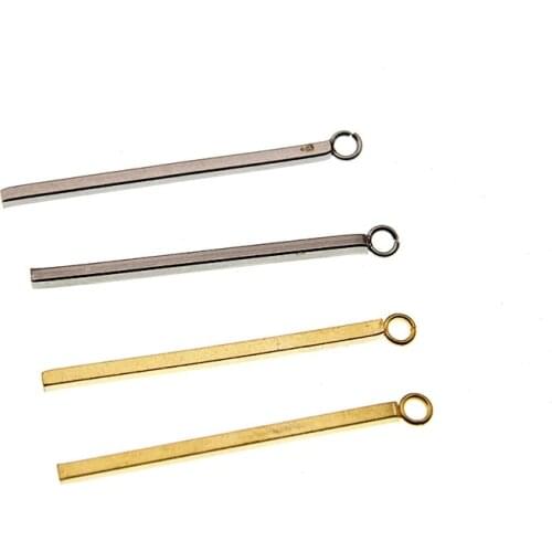 20pcs 25 30mm length Stainless Steel Earring Connector Jewelry Findings DIY Square Rod Welding Earrings Charm Accessories Making