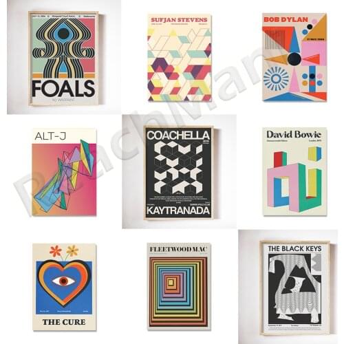 Tame Impala Gig Canvas Painting Wall Art Rock Band Posters and Prints Retro Album Wall Picture for Living Room Home Decor