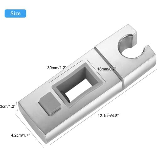 Universal 18-30MM Adjustable Hand Shower Rail Head Bracket Holder For Slide Bar Slider Clamp Bathroom ABS Chrome Plated