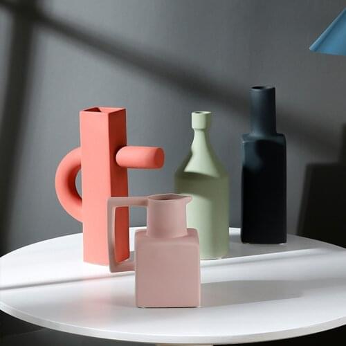 Vases Nordic Simple Modern Ceramic Living Room Decoration Flower Pots украшения для дома декор для комнаты домашний декор