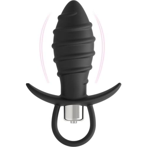 Screw Thread Bumps Stimulation Vibrating Anal Plug Butt Plug Vibrator For Men Prostate Massage Anal Open Erotic Anal Sex Toys A3