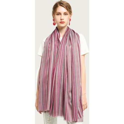 Pin Stripe Bright Shawl Stole Women Stylish Soft Neck Scarf Warm Smooth Head Scarf NEW [6765]