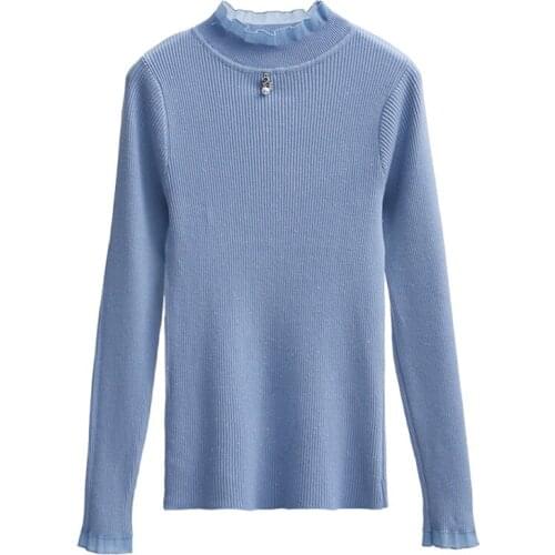 Turtleneck Knitted Female Pullover Woman Blouses Winter WomenS Sweaters Clothing Latest 2020 Spring Autumn Korean Vestido D0335