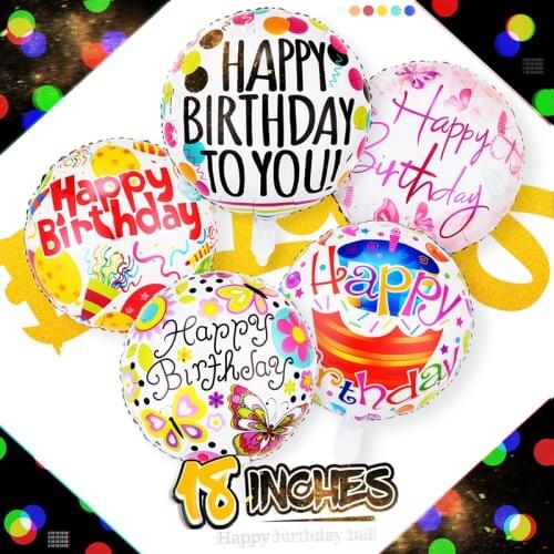 18inch Happy birthday Balloon Ball Globos Party Decorations Kids Balloons
