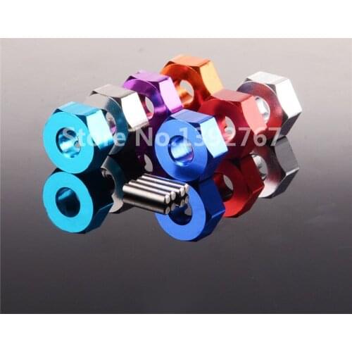 4Pcs/set RC Car Aluminum Alloy 12mm Wheel Hex.Mount K949-009 For 1/10 Scale Models Remote Car WLtoys K949 CLIMBING TRUCK Crawler