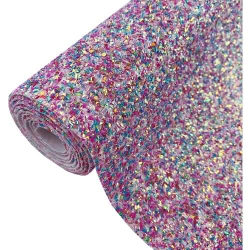New Rainbow 22x30cm/A4 Newest Candy Paper Glitter Leather Sheet,Glitter Bows, Nice For Making Hair Bows, DIY Crafts