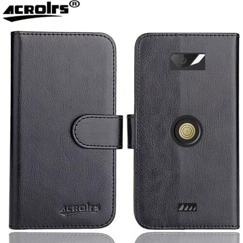 Crosscall action x3 Case 6 Colors Flip Soft Leather Crazy Horse Phone Cover Stand Function Cases Credit Card Wallet