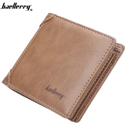 Business Casual Man Wallet Fashion Short Man Wallet Multiple Card Slots Purse for Man Pu Leather Soild Color Male Purse 2020