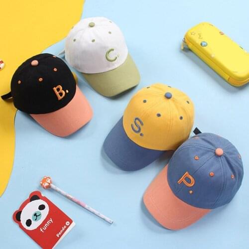 Cute Letter Baby Cap Summer Children Boy Girls Baseball Cap Outdoor Casual Adjustable Cotton Sunscreen Hat