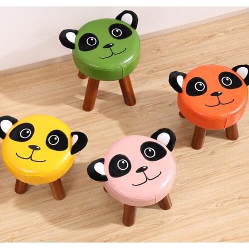 Cartoon panda childrens household round stool animal lovely fashion creative footstool cushion chair bench kids furniture