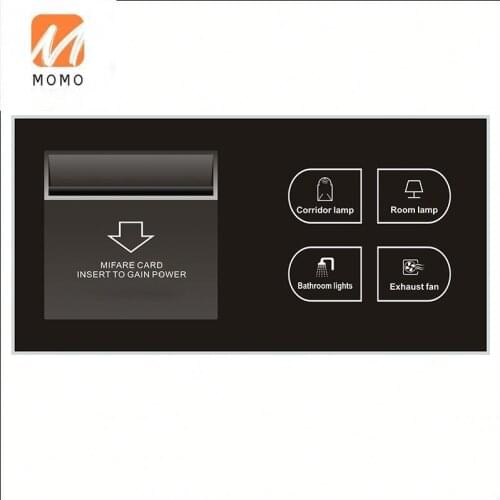 Black Color Double Function Energy saving switch Touch Light Control Switch For Hotel