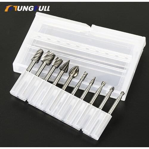 Wood Milling Cutter Woodworking HSS Routing Router Drill Bits Set Wood Carving Milling Burrs Cutter for Rotary Engraving Machine