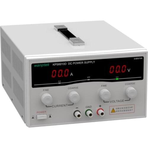 Wanptek KPS6010D High precision High Power Adjustable LED Dual Display Switching DC power supply 220V EU 60V/10A