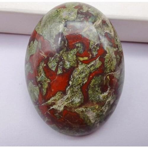 40x30MM Dragon Blood Stone Oval Cabochon CAB Jewelry For Woman Gift Making 1PCS H092