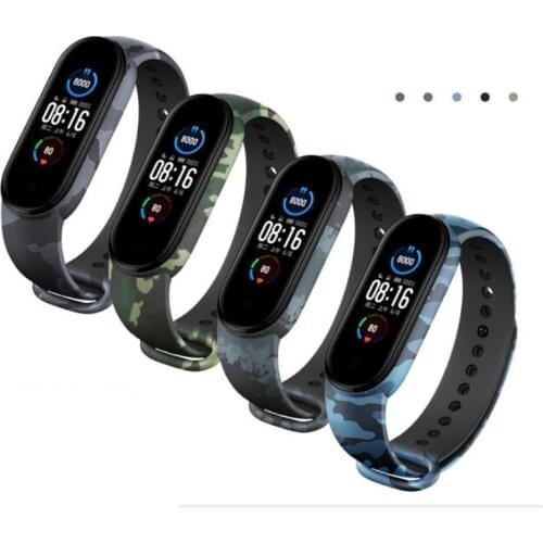 Camouflage Strap For Xiaomi Mi Band 5 Smart Band Accessories Case For Xiaomi Miband 5 Smart Wristband Sport Straps Spot Band