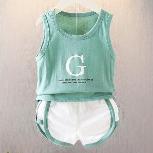 Baby Girl And Boy Clothes Sets Cotton Vest+Shorts 2Pcs Kids Clothes Girls Sets Children Clothing Boys Sets 1 2 3 4 5 Years Old