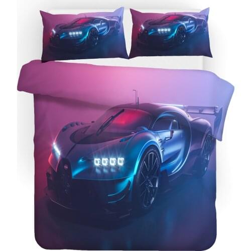 Racing Car Printed Duvet Cover With Pillowcase Bedding Set Single Double Twin Full Queen King Size Bed Set For Bedroom Decor